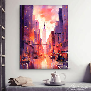 tableau abstrait moderne new york