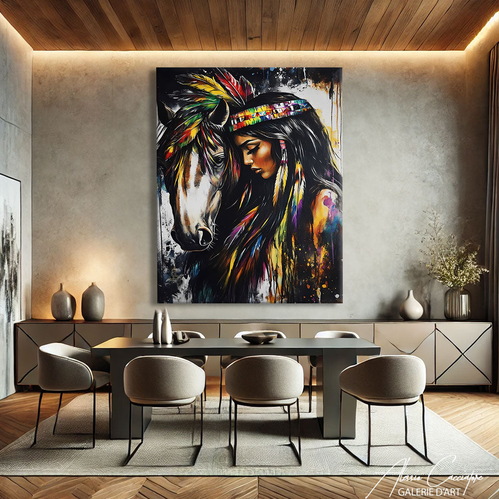 TABLEAU INDIEN POP ART