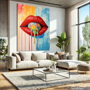 TABLEAU LÈVRE POP ART AlessioCacciatore