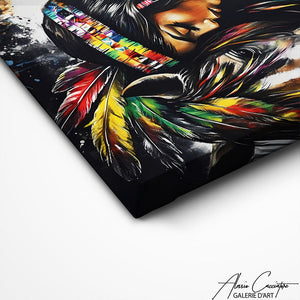 TABLEAU INDIEN POP ART Alessio Cacciatore