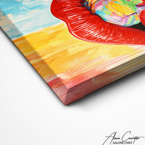 TABLEAU LÈVRE POP ART AlessioCacciatore