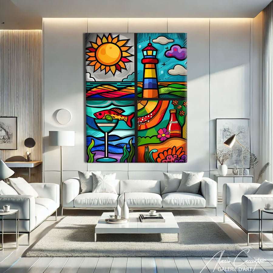 Tableau Pop Art Design – mise en situation