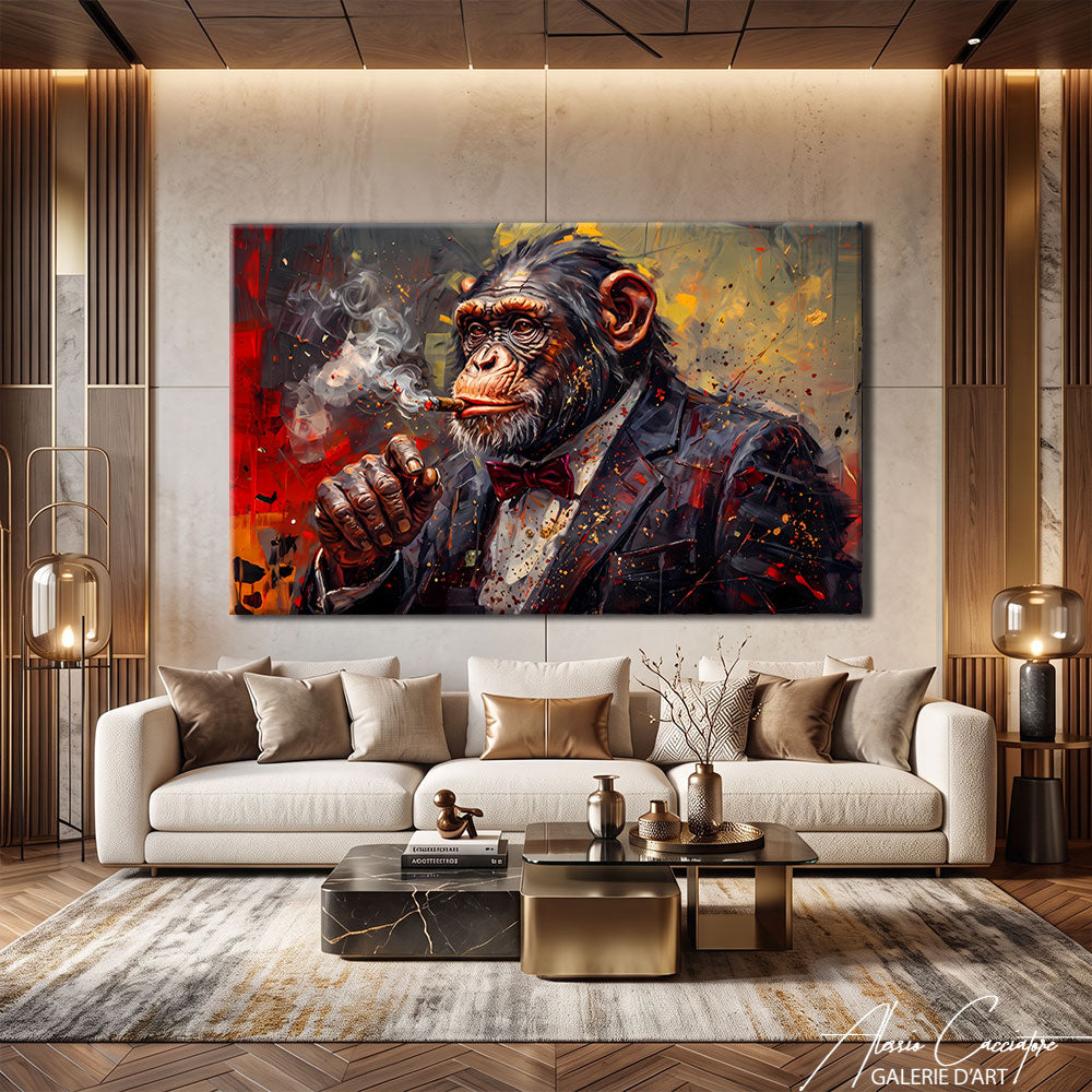 Peinture Singe Cigare