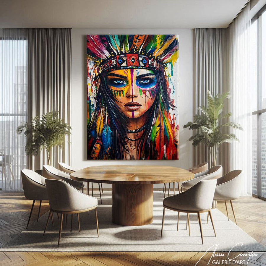 TABLEAU INDIENNE COULEUR – mise en situation