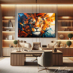 Tableau Lion Abstrait