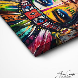 TABLEAU INDIENNE COULEUR Alessio Cacciatore