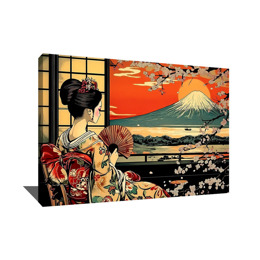 tableau paysage japonais