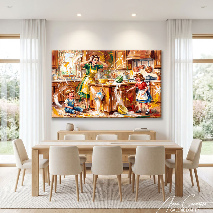 Toile Decoration Cuisine Tableau – mise en situation
