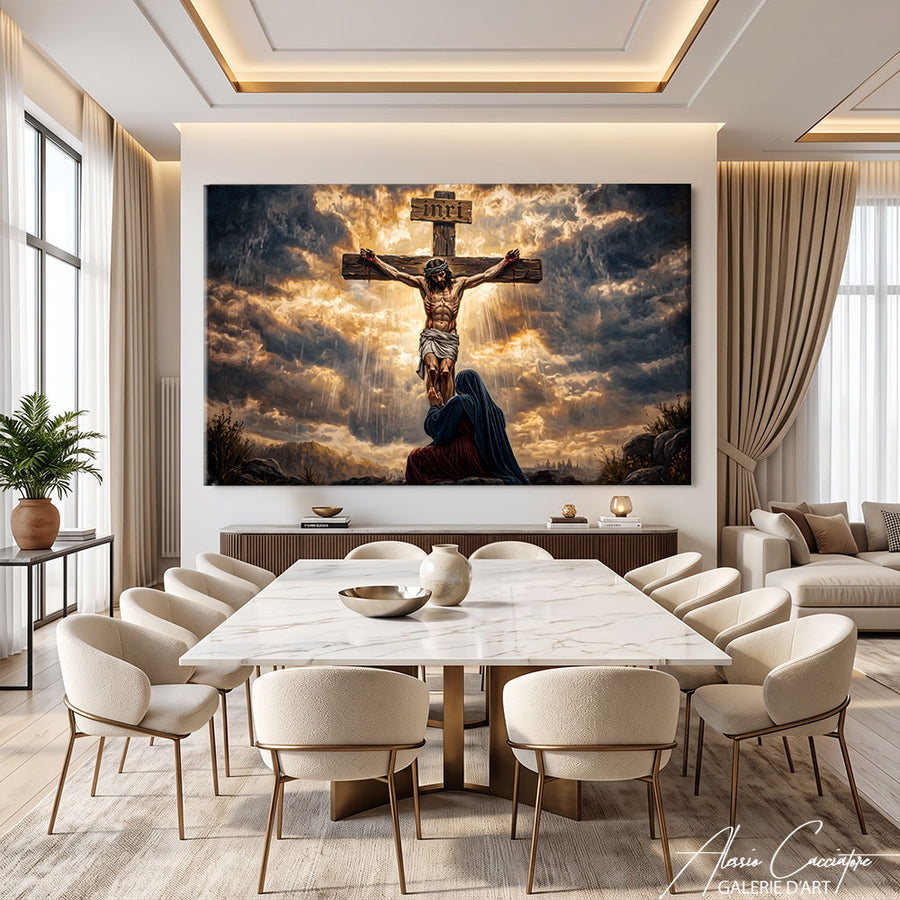 Affiche Crucifixion – mise en situation