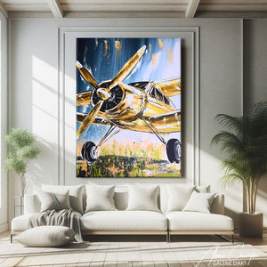TABLEAU AVION BLEU