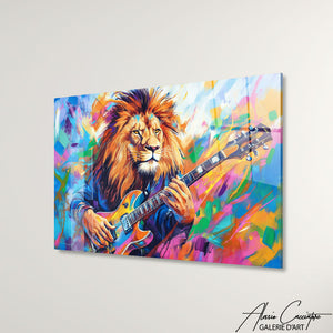 TABLEAU LION GUITARISTE AlessioCacciatore