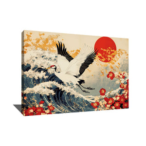 Tableau Grue Japandi