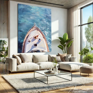 Tableau Bateau Abstrait