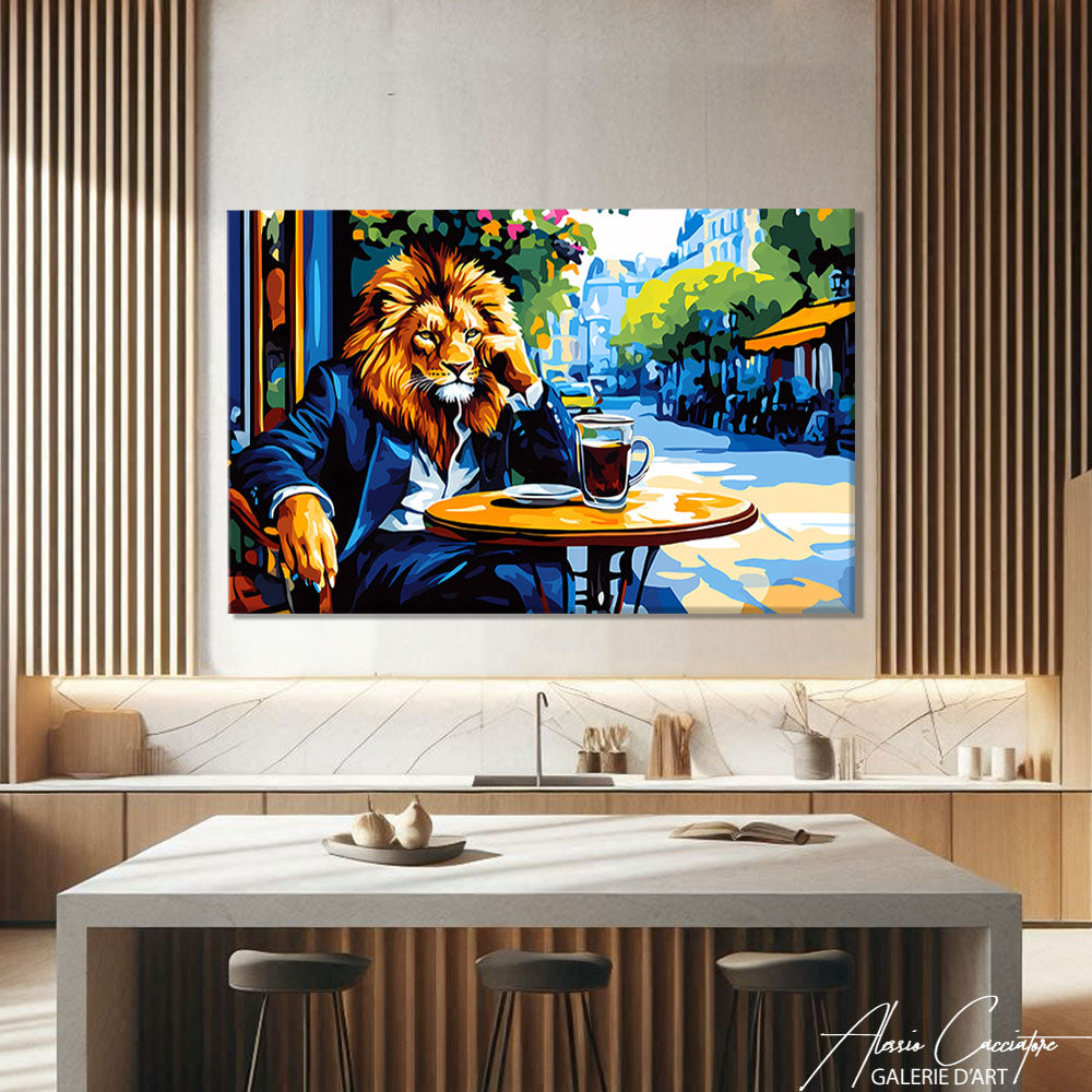 TABLEAU LION CAFÉ