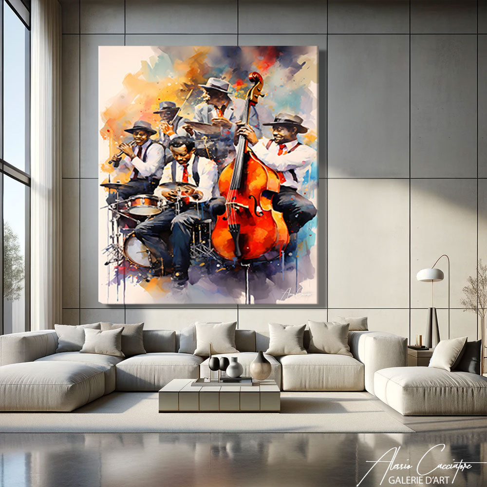 peinture orchestre jazz