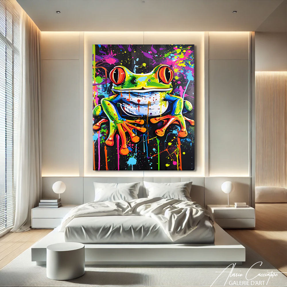 Tableau Grenouille Pop Art