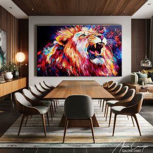 Cadre Toile Lion