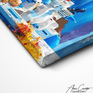 TABLEAU ABSTRAIT BLEU TURQUOISE AlessioCacciatore