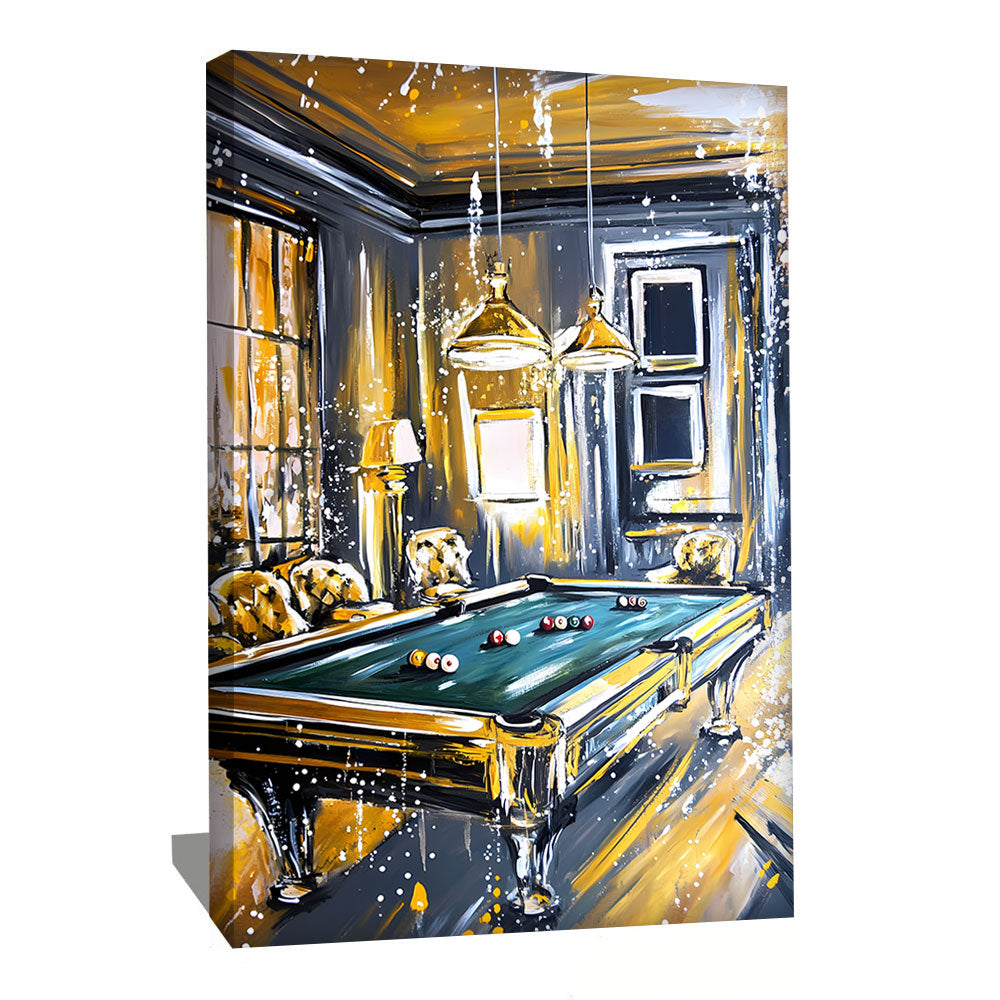TABLEAU BILLARD DORÉ