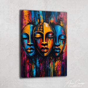 TABLEAU MASQUES AFRICAINS AlessioCacciatore