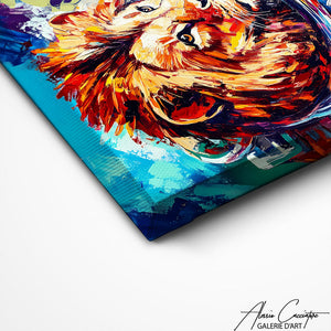 TABLEAU LION ASTRONAUTE AlessioCacciatore