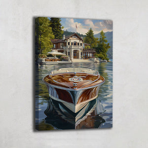 TABLEAU LAC DE CÔME VINTAGE