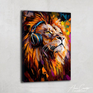 TABLEAU LION MUSIQUE AlessioCacciatore