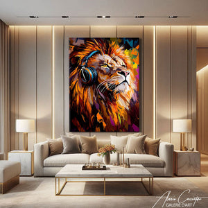 TABLEAU LION MUSIQUE AlessioCacciatore
