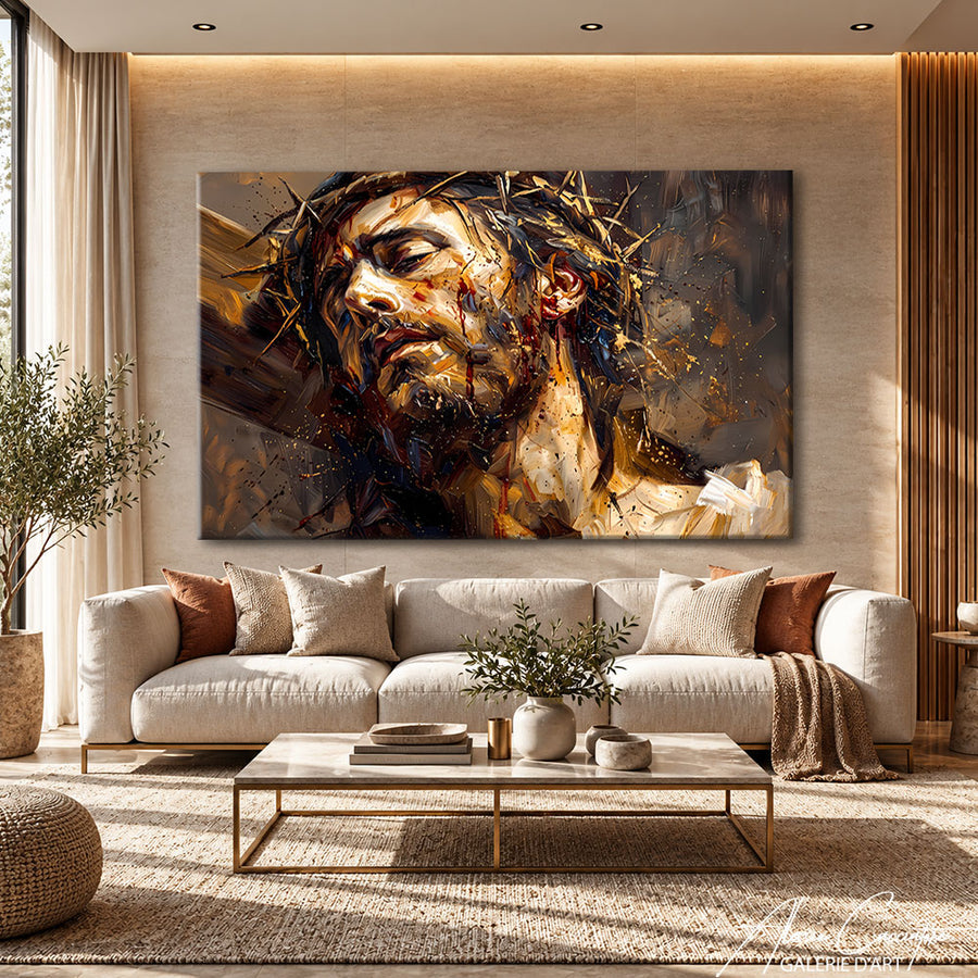 Tableau Jesus Abstrait – mise en situation