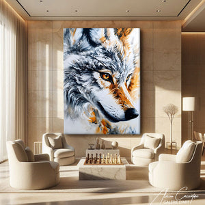 TABLEAU LOUP BLANC