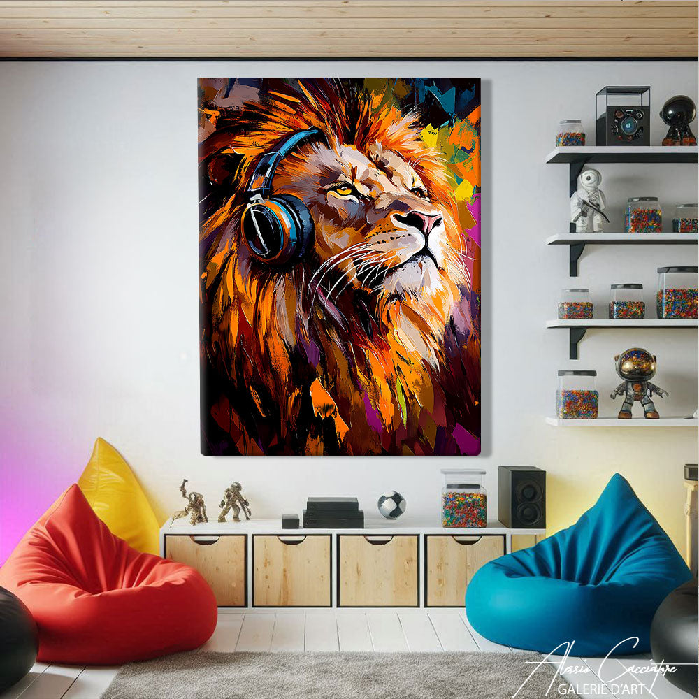 MUSIC LION PAINTING