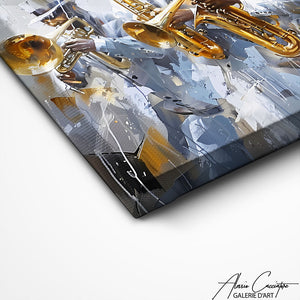 TABLEAU MUSICIENS JAZZ ABSTRAIT Alessio Cacciatore