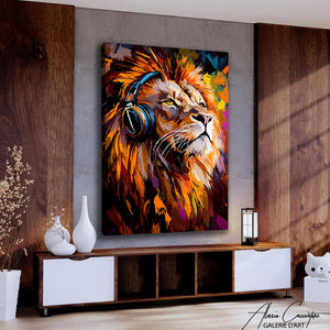 TABLEAU LION MUSIQUE AlessioCacciatore
