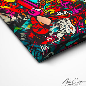 tableau abstrait graffiti