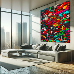 tableau graffiti contemporain
