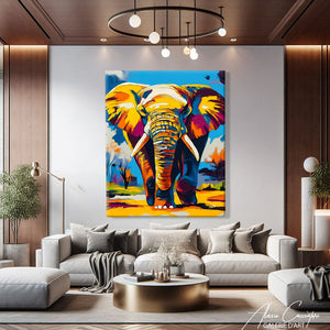 Cadre Toile Elephant