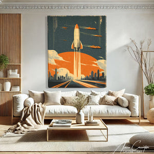 Tableau peinture acrylique moderne