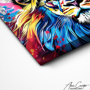 TABLEAU LION COURONNE Alessio Cacciatore