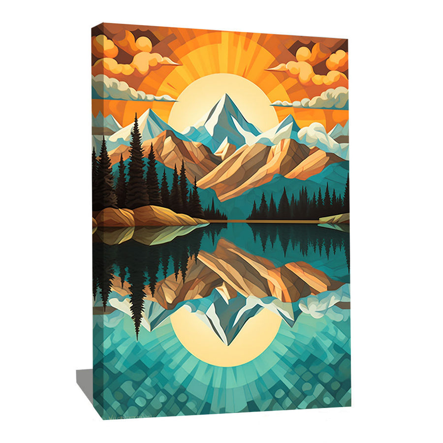 Tableau Moderne Montagne