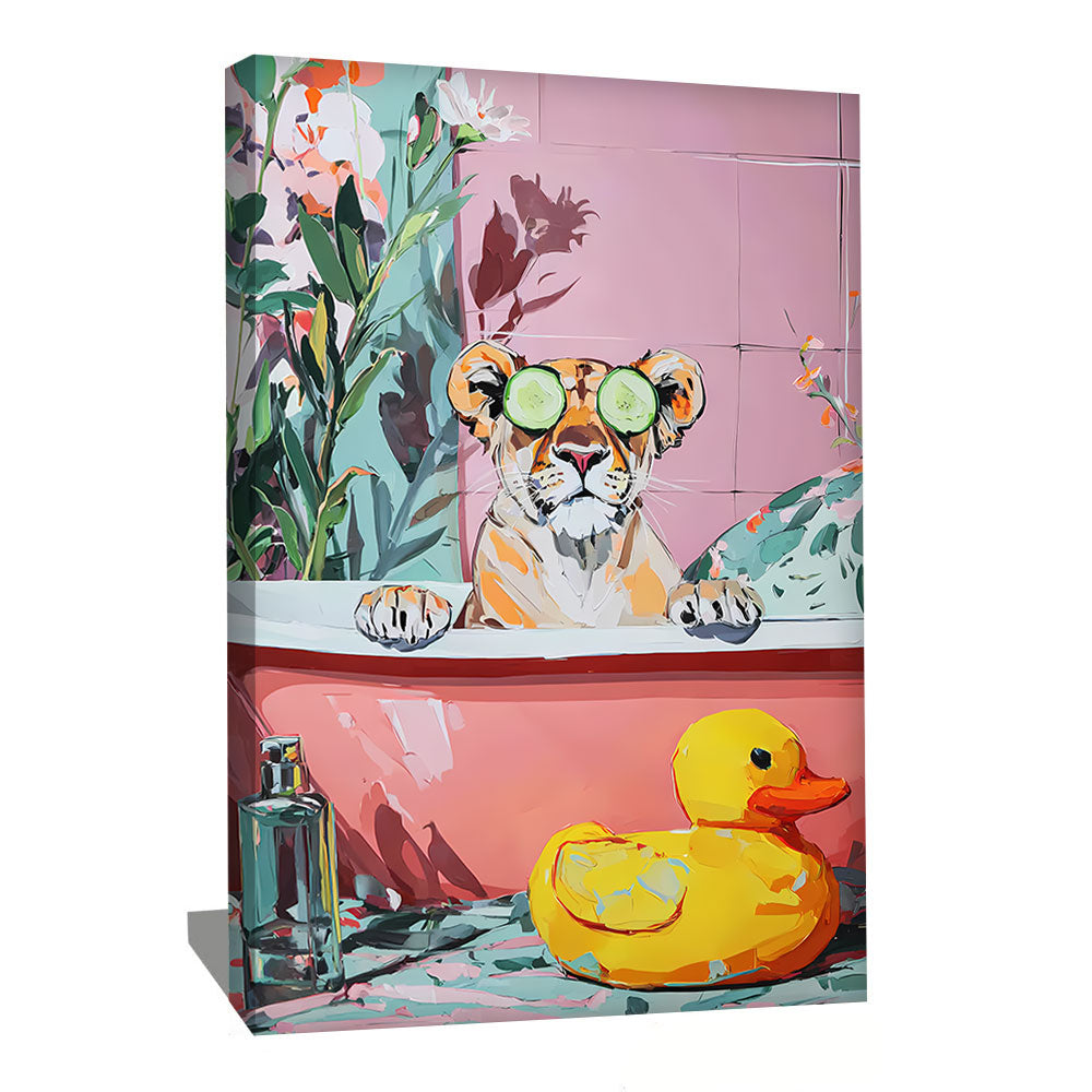 TABLEAU SALLE DE BAIN LION