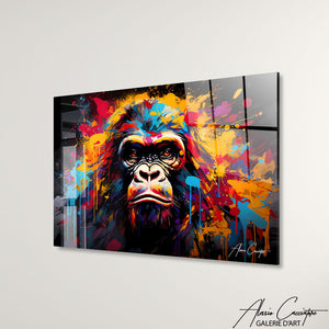 TABLEAU GORILLE STREET ART Alessio Cacciatore