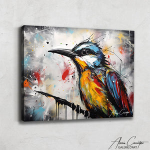 peinture oiseau abstrait