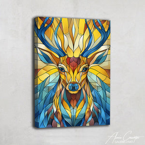 Tableau Cerf Géométrique