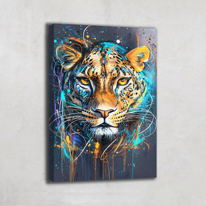 Tableau Leopard Coloré