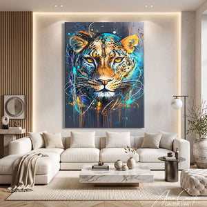 Peinture Leopard Coloré