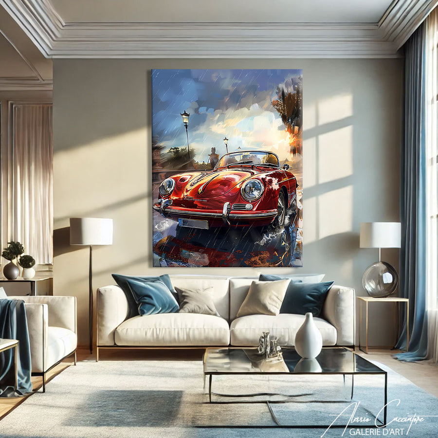 Tableau Porsche Vintage – mise en situation