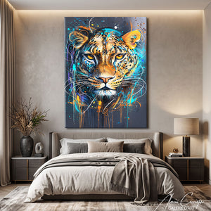 Toile Leopard Coloré