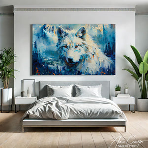 Peinture de Loup sur toile