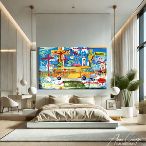 tableau street art avec cadre