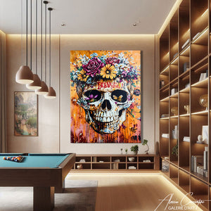TABLEAU CRÂNE MEXICAIN